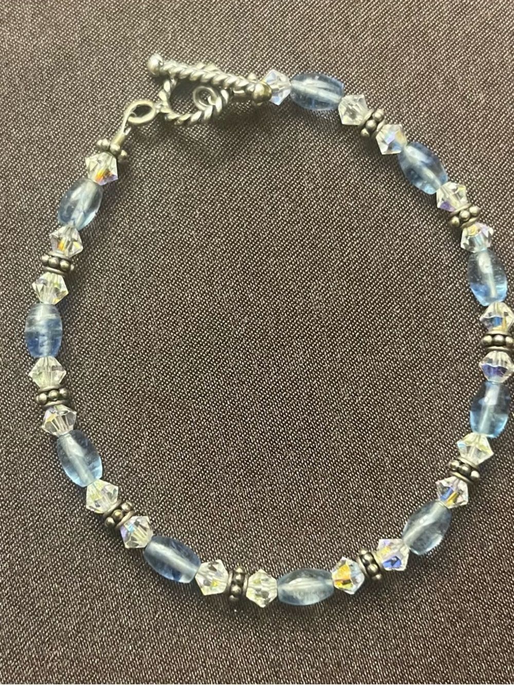 Blue Crystal Beaded Bracelet - Women Jewelry